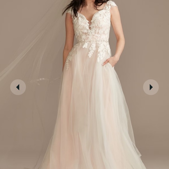 Cap sleeve tule ball gown - Picture 1 of 6